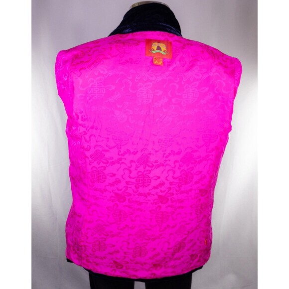 Shanghai Tang Men's Casual Shirt Jacket Coat Size 38 Blue Velvet Four Button EUC - Picture 13 of 14